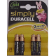 BATERIJA Duracell Simply (alkalna) AAA, 4/1